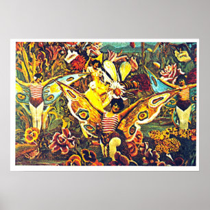 Póster Crisálida y mariposa - poster