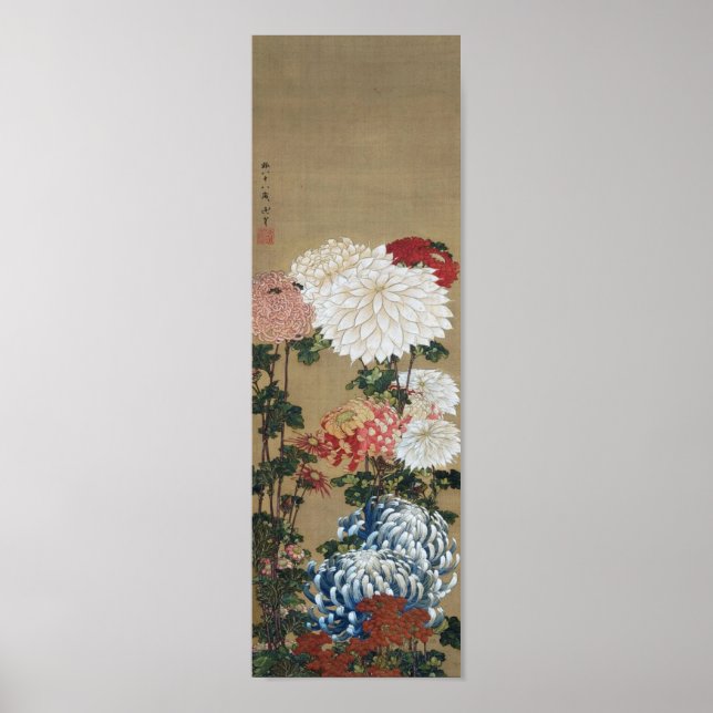 Póster Crisantemo, Hokusai (Frente)