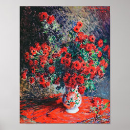 Póster Crisantemo Rojo, Monet