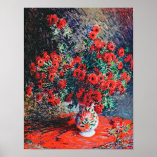 Póster Crisantemo Rojo, Monet