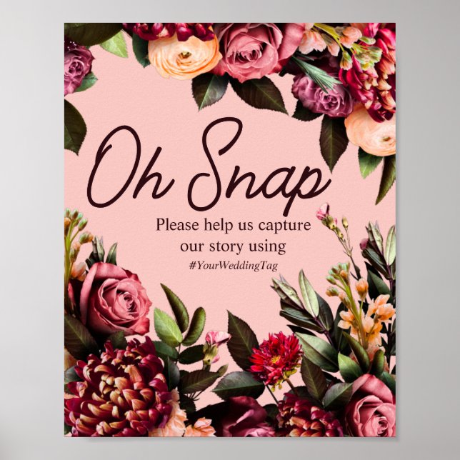 Póster Crisantemo romántico en rosa gossamer (Frente)