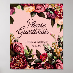 Póster Crisantemo romántico en rosa gossamer