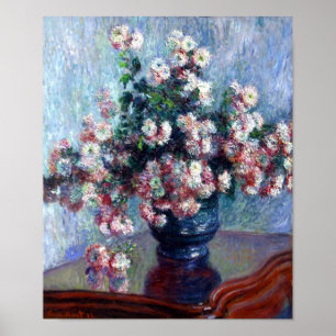 Póster Crisantemos por Claude Monet
