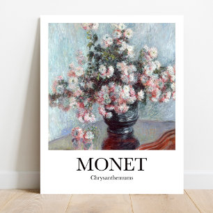 Póster Crisantemos por Claude Monet
