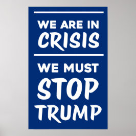Póster CRISIS Anti-Trump | Azul | Protesta