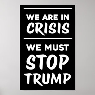 Póster CRISIS Anti-Trump Neg Protesta