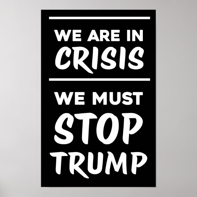 Póster CRISIS Anti-Trump | Neg | Protesta (Frente)