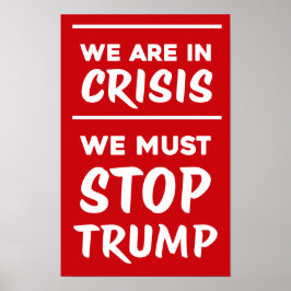 Póster CRISIS Anti-Trump | Rojo | Protesta
