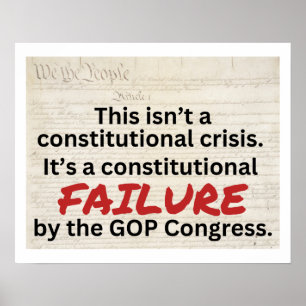 Póster Crisis de fracaso constitucional del GOP anti-Trum