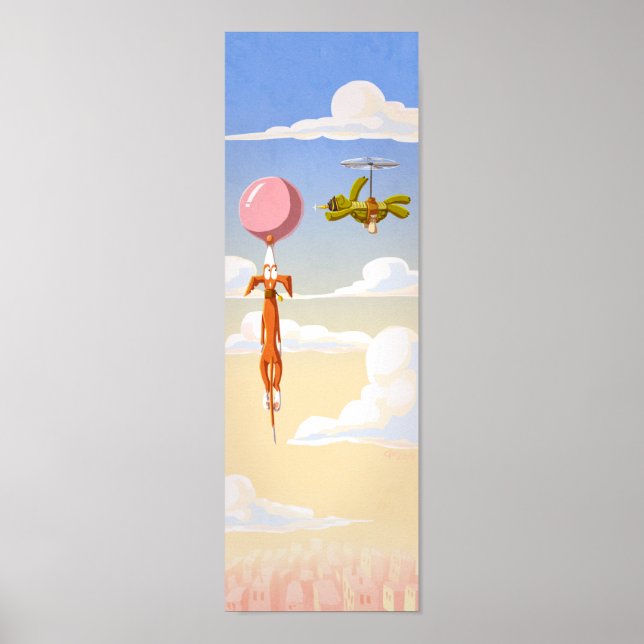 Póster Crisis de goma de mascar y la tortuga (Frente)