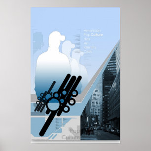 Póster Crisis de identidad americana del cultura Pop