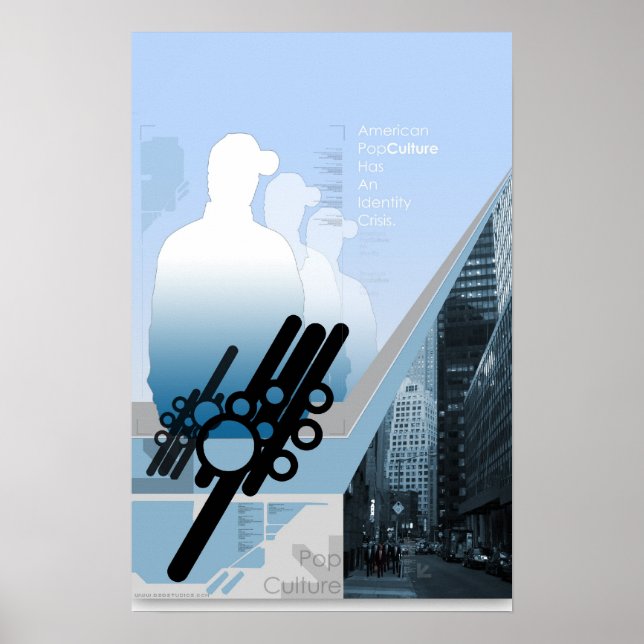 Póster Crisis de identidad de la cultura pop americana (Frente)