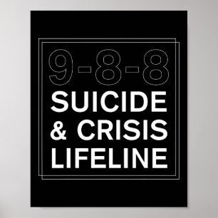 Póster Crisis de sensibilización sobre el suicidio 988 1