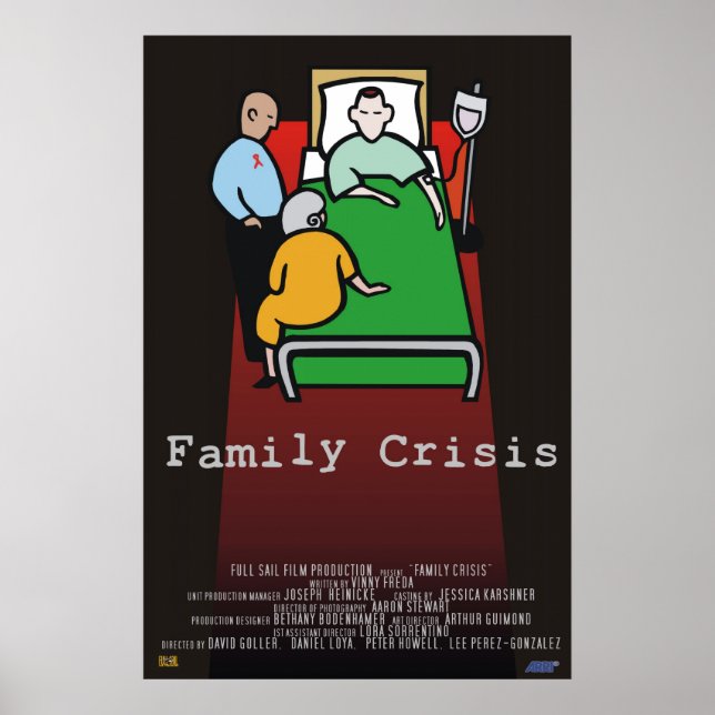 Póster Crisis familiar (Frente)