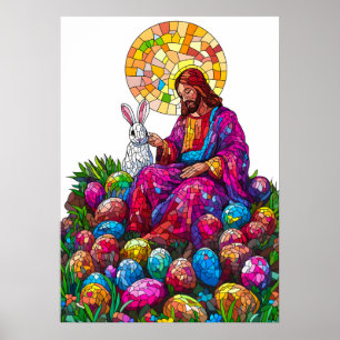 Póster Cristal Almohadilla de Pascua Jesús