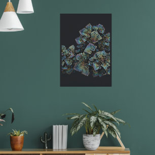 Póster Cristal de Bismuto Arcoíris Holográfico Mineral Fi