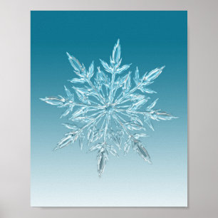 Póster Cristal de hielo azul