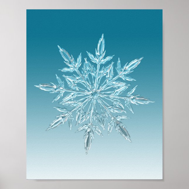 Póster Cristal de hielo azul (Frente)