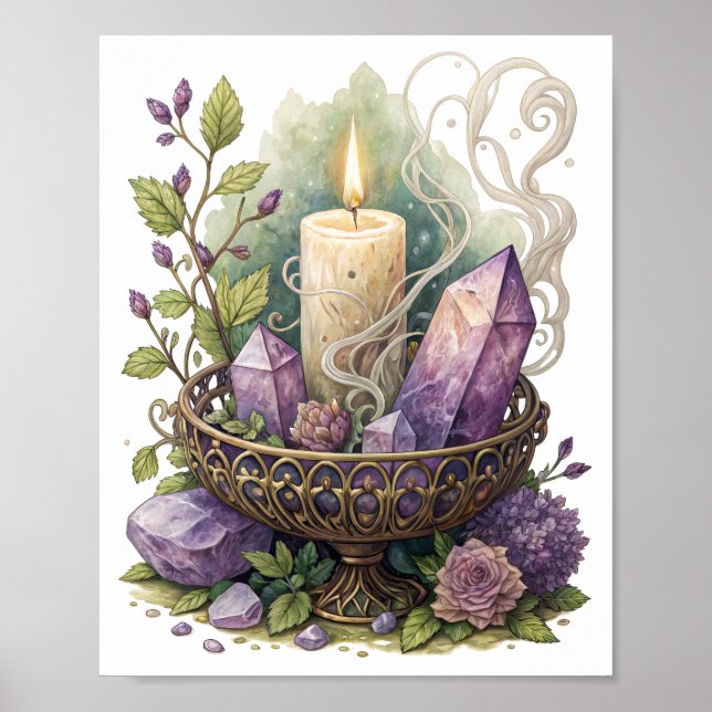 Póster Cristal púrpura en Filigree Urn (Frente)