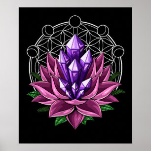 Póster Cristales espirituales Lotus