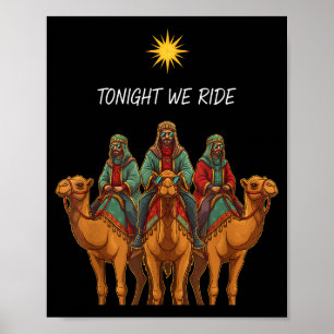 Póster Cristianas esta noche cabalgamos 3 Reyes Magos Nav