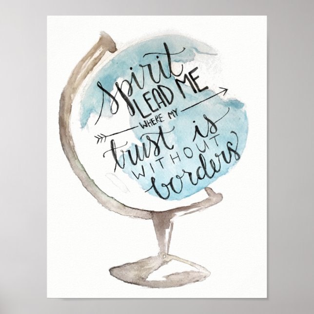 Poster cristiano, canción de la colina, arte del m (Frente)