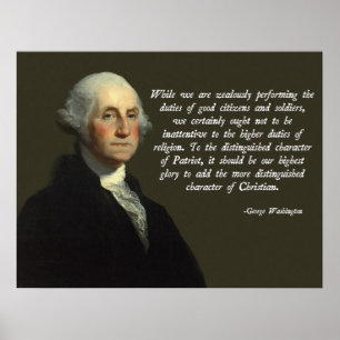 Póster Cristiano de George Washington