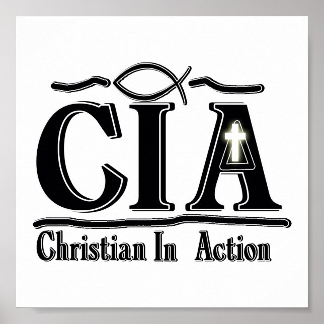PÓSTER CRISTIANO DE LA CIA EN ACCIÓN EN ACRÓNIMO (Frente)