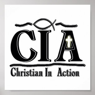 PÓSTER CRISTIANO DE LA CIA EN SIGLAS DE LA ACCIÓN