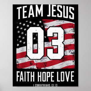 Póster Cristiano - Equipo Jesús 03 Fe Esperanza Amor