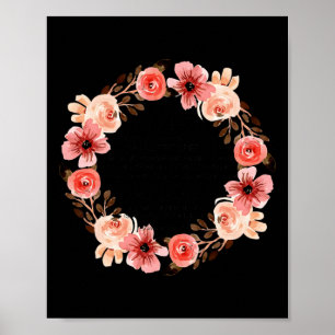 Póster Cristiano floral sin arma formada contra ti Bibl