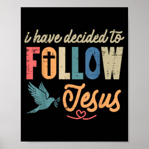 Póster Cristiano He Decidido Seguir a Jesús Dios Hombres