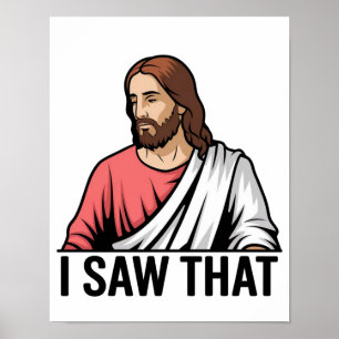 Póster Cristiano Jesús te está vigilando, Jesús Vi Eso