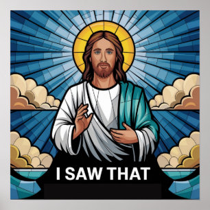 Póster Cristiano Jesús te está vigilando, Jesús Vi Eso
