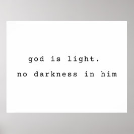 Póster Cristiano Minimalista Dios es Luz