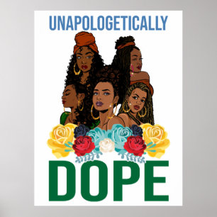 Póster Cristiano negro sin arrepentimiento Dope Sista