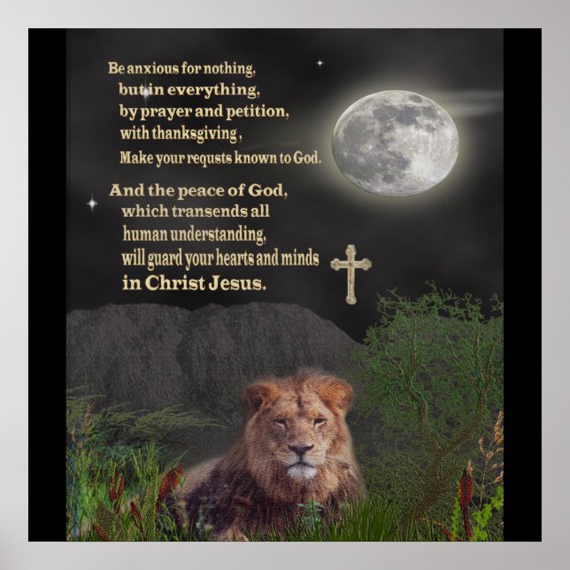 Póster cristiano no te preocupes por nada (Frente)