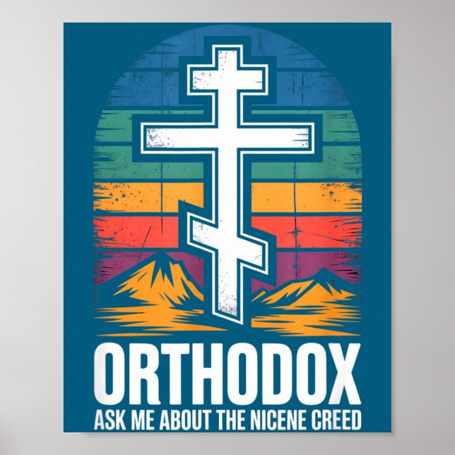 Póster Cristiano ortodoxo pregúntame sobre el Credo de Ni (Frente)