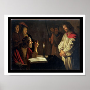Póster Cristo antes de Caiaphas (aceite en lona)