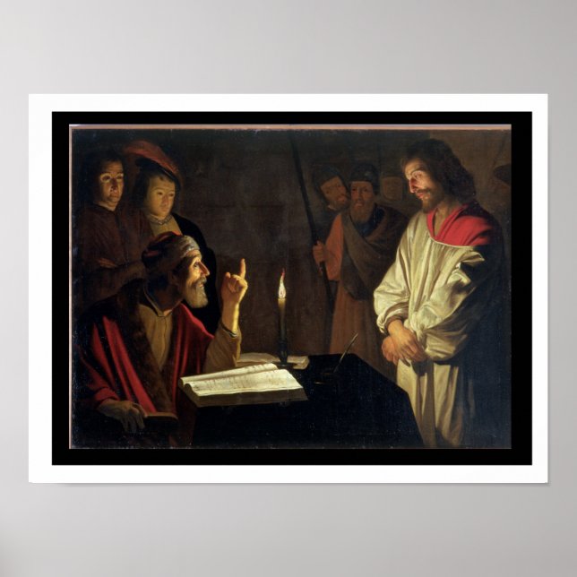Póster Cristo antes de Caiaphas (aceite sobre lienzo) (Frente)