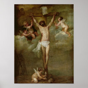 Póster Cristo asistió por los ángeles que sostenían