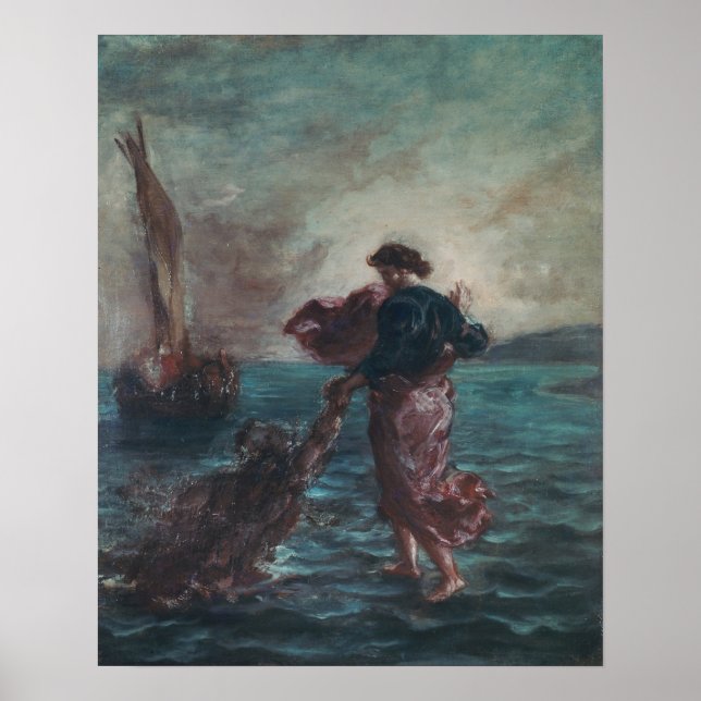 Póster Cristo caminando sobre el agua (Frente)