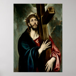 Póster Cristo cargando al Poster de la Cruz (Luz 1)
