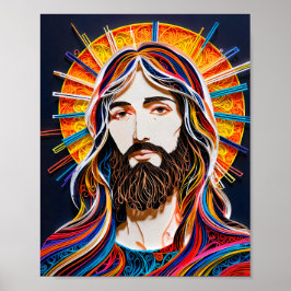 Póster Cristo colorido