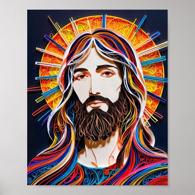 Póster Cristo colorido (Frente)