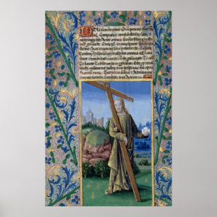 Póster Cristo con la cruz y el orbe