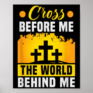 Póster Cristo cruza delante de mí el mundo detrás de mí C