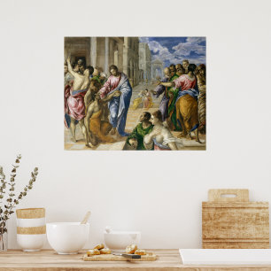 Póster Cristo curando al ciego El Greco