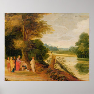 Póster Cristo curando al hombre ciego