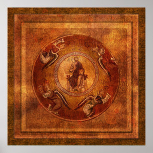 Póster Cristo de la iconografía cristiana del pantokrador